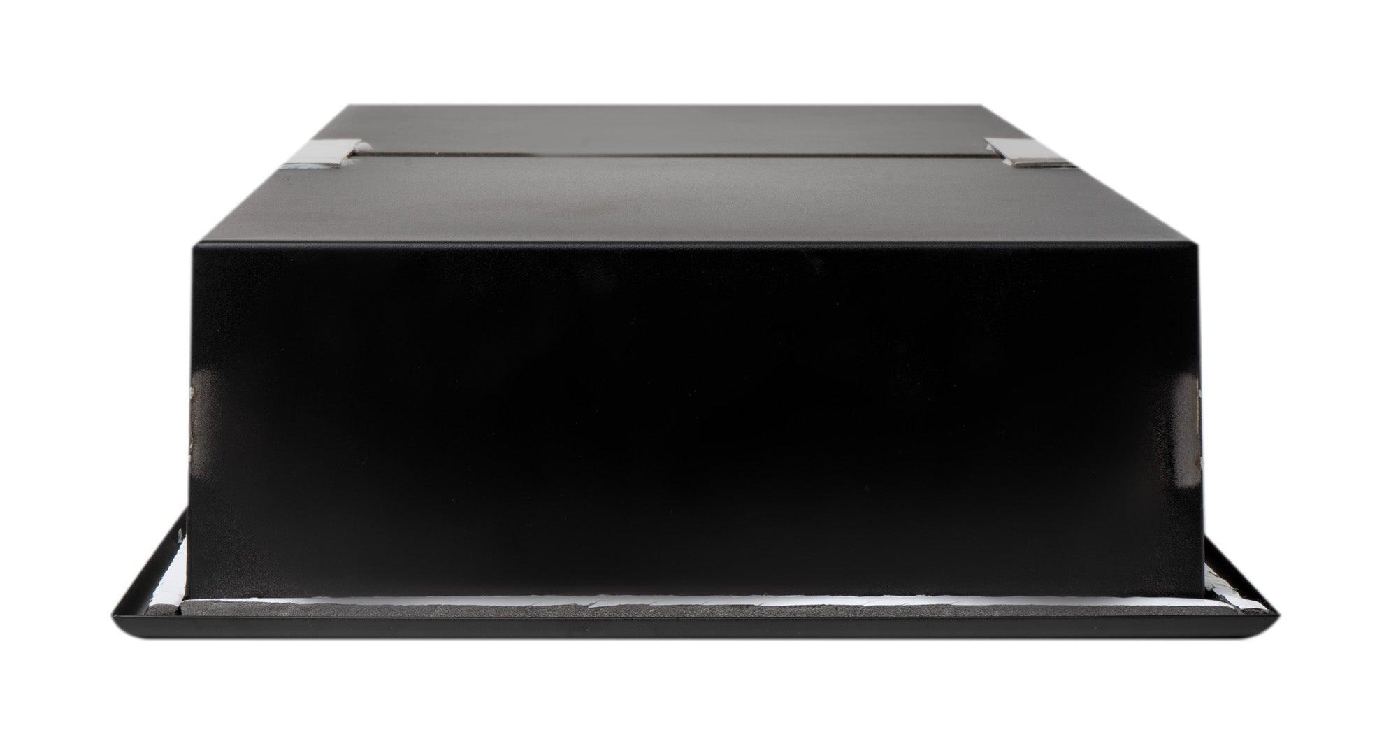 ALFI brand ABNC1224-BLA 12 x 24 Black Matte Stainless Steel Vertical Double Shelf Bath Shower Niche