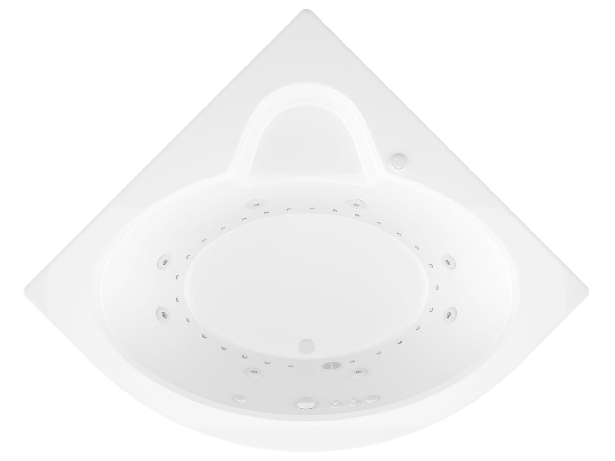 Atlantis Whirlpools Alexandria 60 x 60 Corner Air & Whirlpool Jetted Bathtub