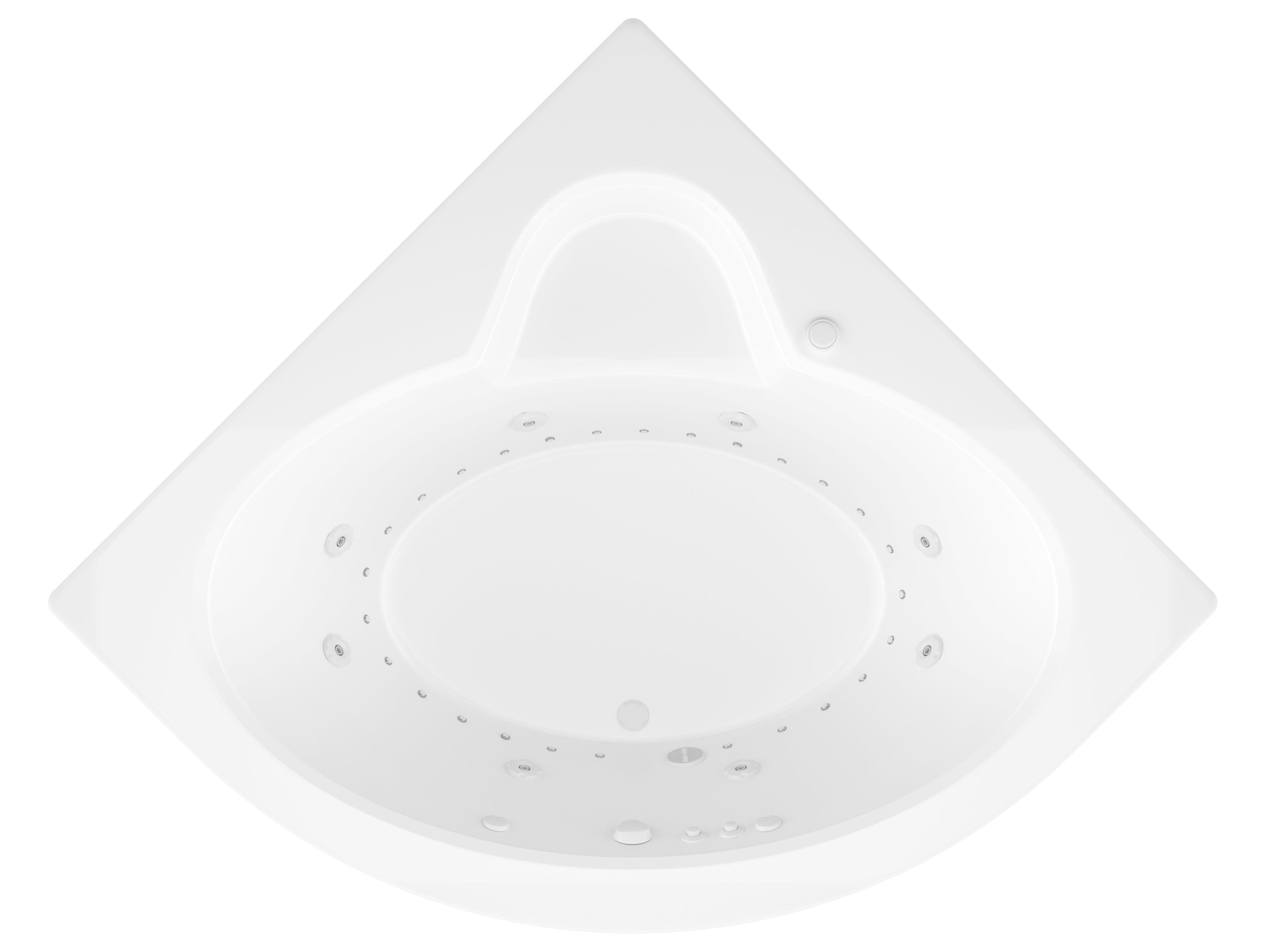 Atlantis Whirlpools Alexandria 60 x 60 Corner Air & Whirlpool Jetted Bathtub