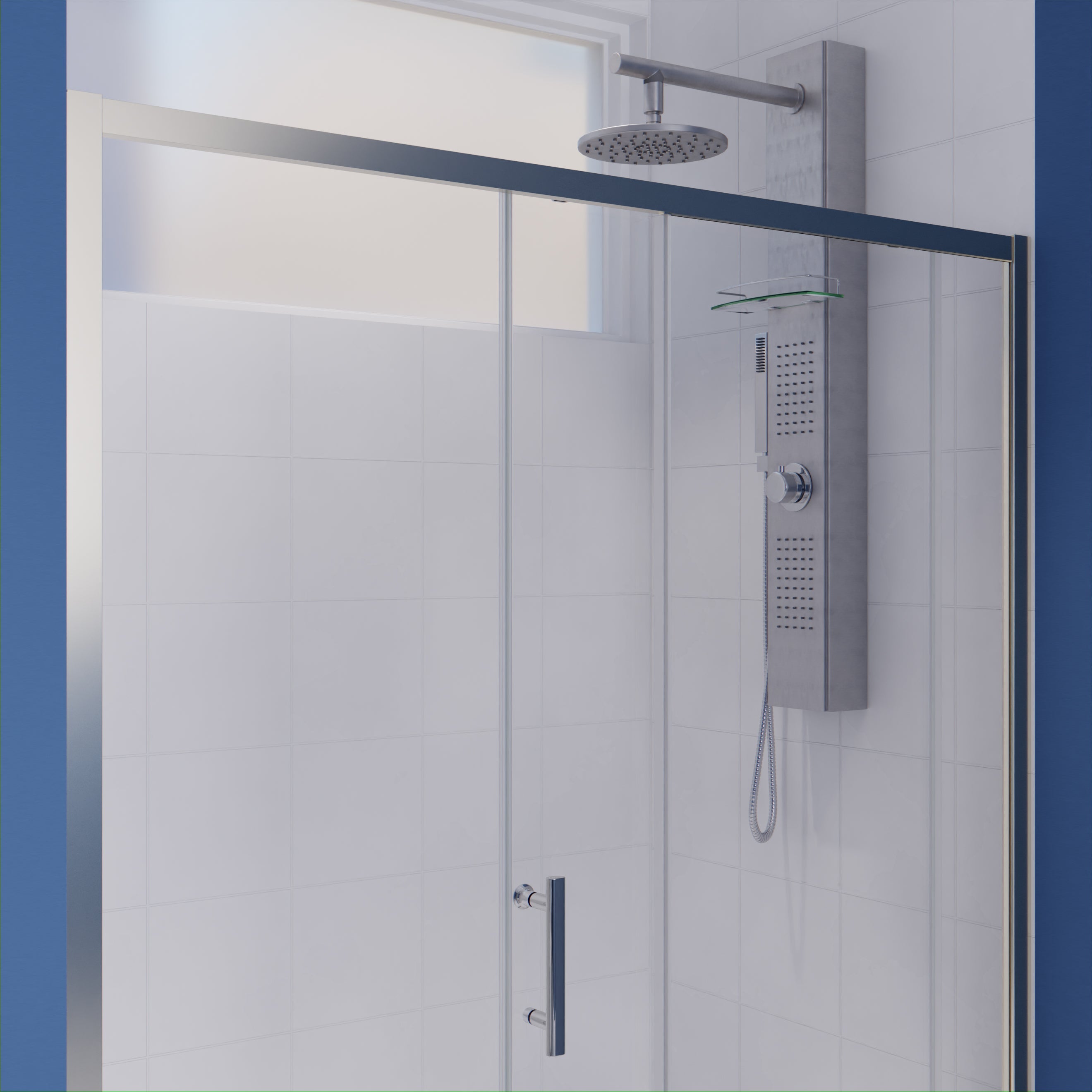 Halberd 60 in. x 72 in. Framed Shower Door with TSUNAMI GUARD