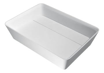 Sharon Solid Surface Vessel Sink in Matte White
