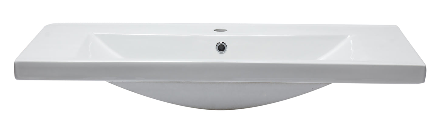 EAGO BH002 White Ceramic 40"x19" Rectangular Drop In Sink