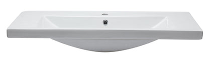 EAGO BH002 White Ceramic 40"x19" Rectangular Drop In Sink