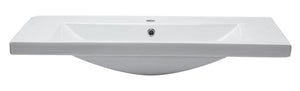 EAGO BH002 White Ceramic 40"x19" Rectangular Drop In Sink