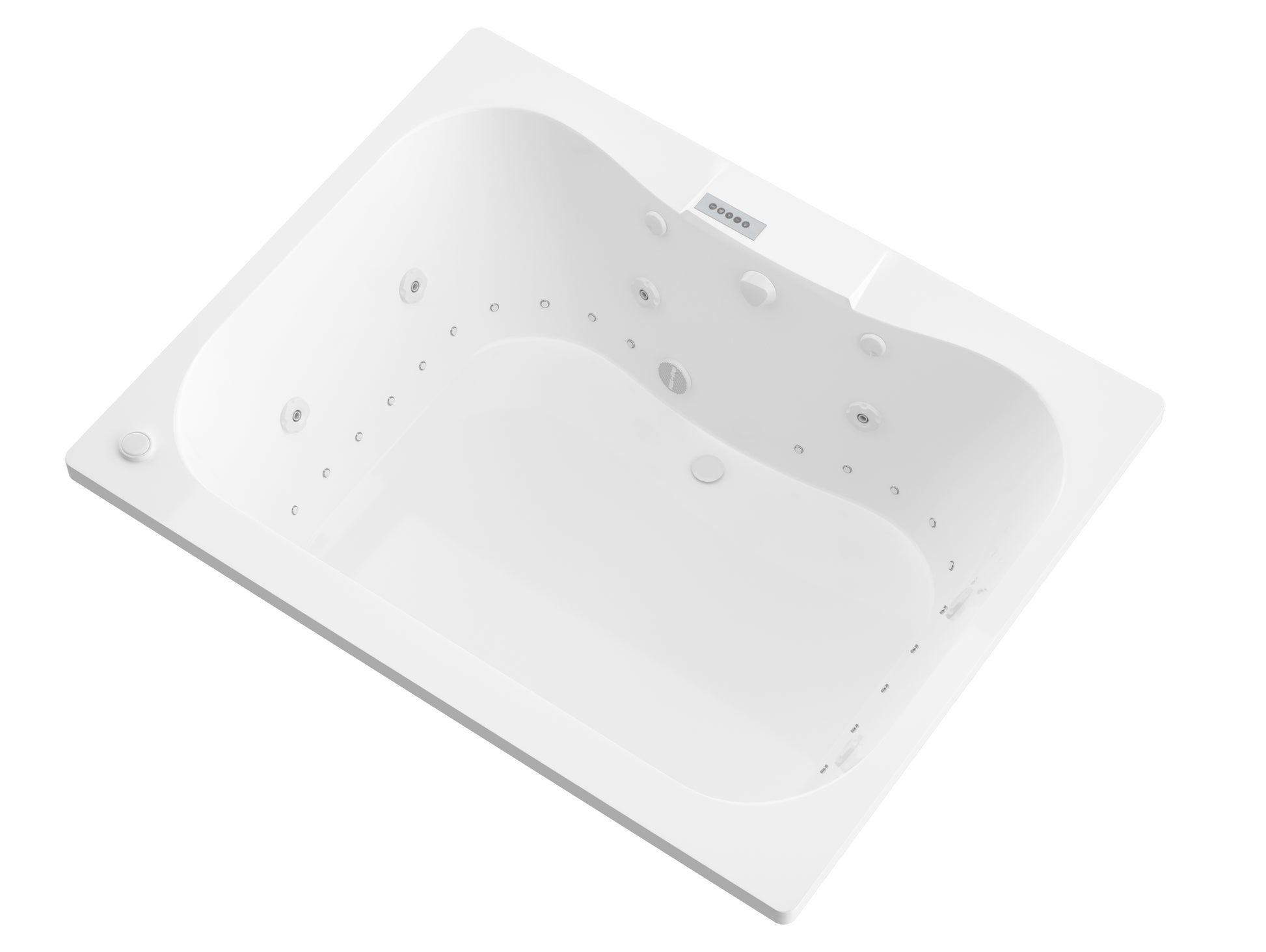 Atlantis Whirlpools Neptune Deluxe Series 47.25 x 59.5in. Air and Whirlpool Jetted Bathtub in White