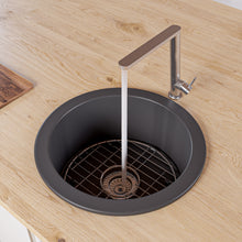 Load image into Gallery viewer, ALFI brand ABF1818R-BM Black Matte Round 18&quot; x 18&quot; Undermount / Drop In Fireclay Prep Sink