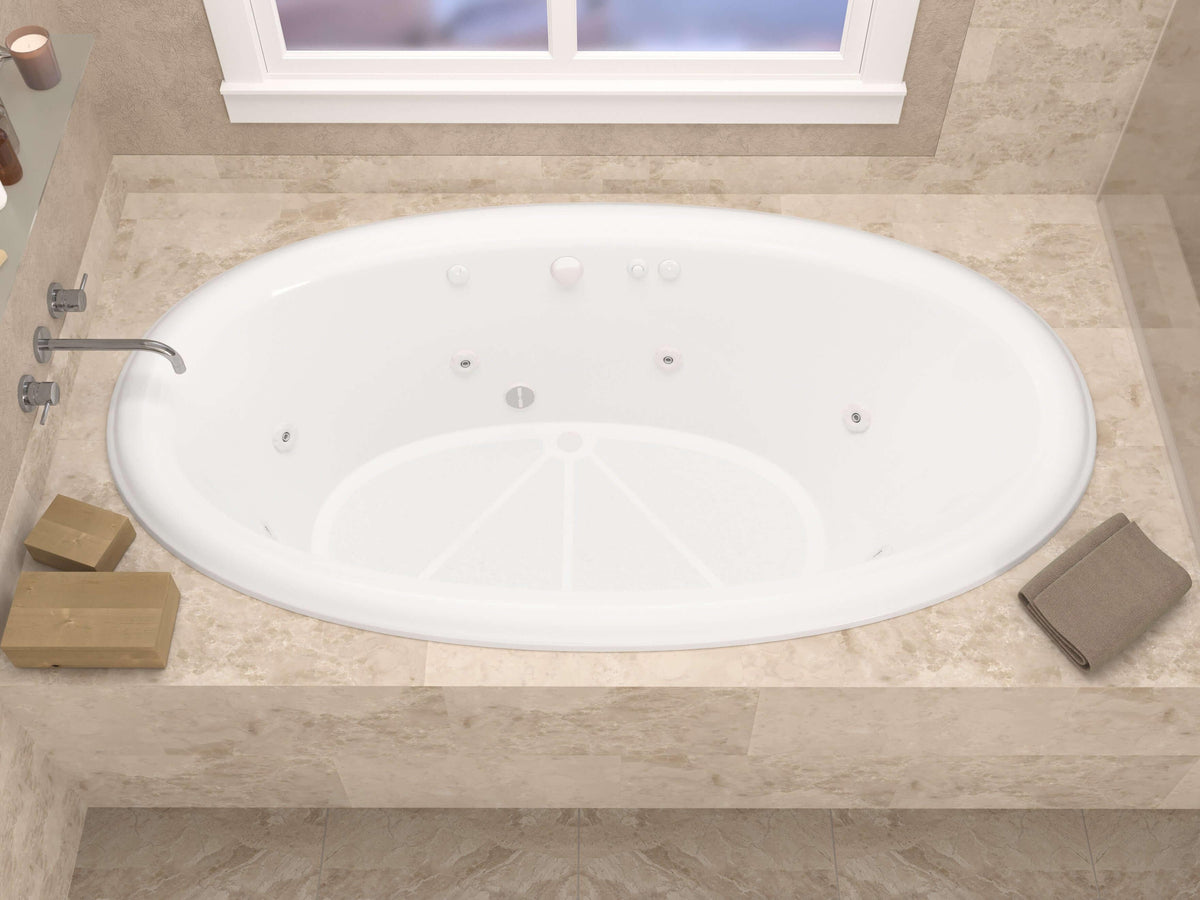 Atlantis Whirlpools Petite 44 x 78 Oval Whirlpool Jetted Bathtub