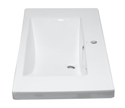 EAGO BH002 White Ceramic 40"x19" Rectangular Drop In Sink