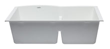 Load image into Gallery viewer, ALFI brand AB3320UM-W White 33&quot; Double Bowl Undermount Granite Composite Kitchen Sink