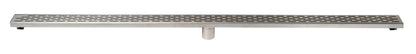 ALFI brand ABLD59C-BSS 59" Brushed Stainless Steel Linear Shower Drain with Groove Holes