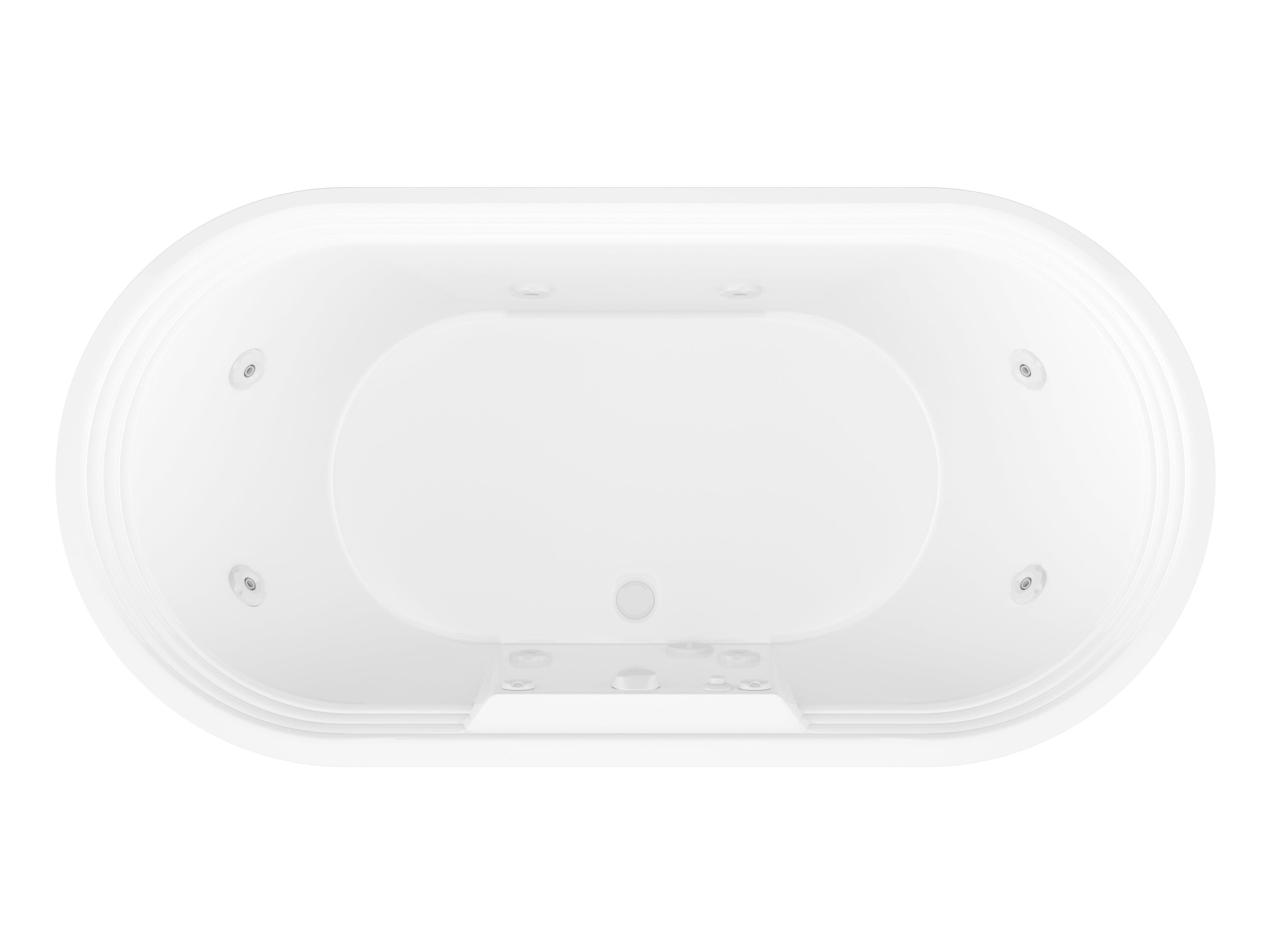 Atlantis Whirlpools Royale 34 x 67 Oval Freestanding Whirlpool Jetted Bathtub 3467RW