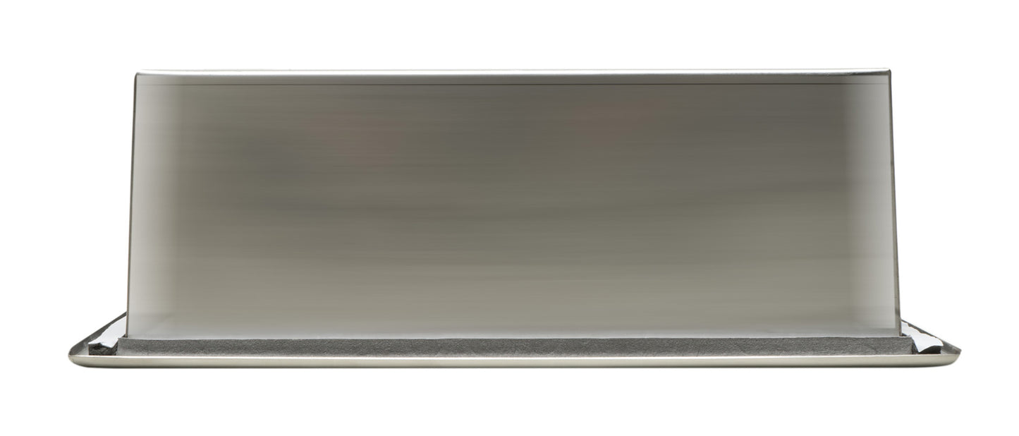 ALFI brand ABN1224-BSS 12 x 24 Brushed Stainless Steel Vertical Double Shelf Bath Shower Niche