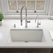 Load image into Gallery viewer, ALFI brand AB3018UD-W 30&quot; White Undermount / Drop In Fireclay Kitchen Sink