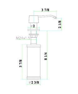 ALFI brand AB5004-PSS Solid Polished Stainless Steel Modern Soap Dispenser