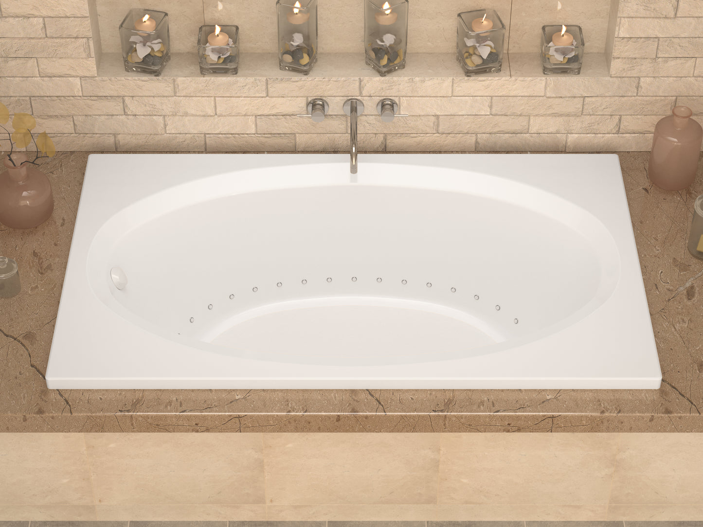 Atlantis Whirlpools Vogue 43 x 84 Rectangular Soaking Bathtub 4384VS