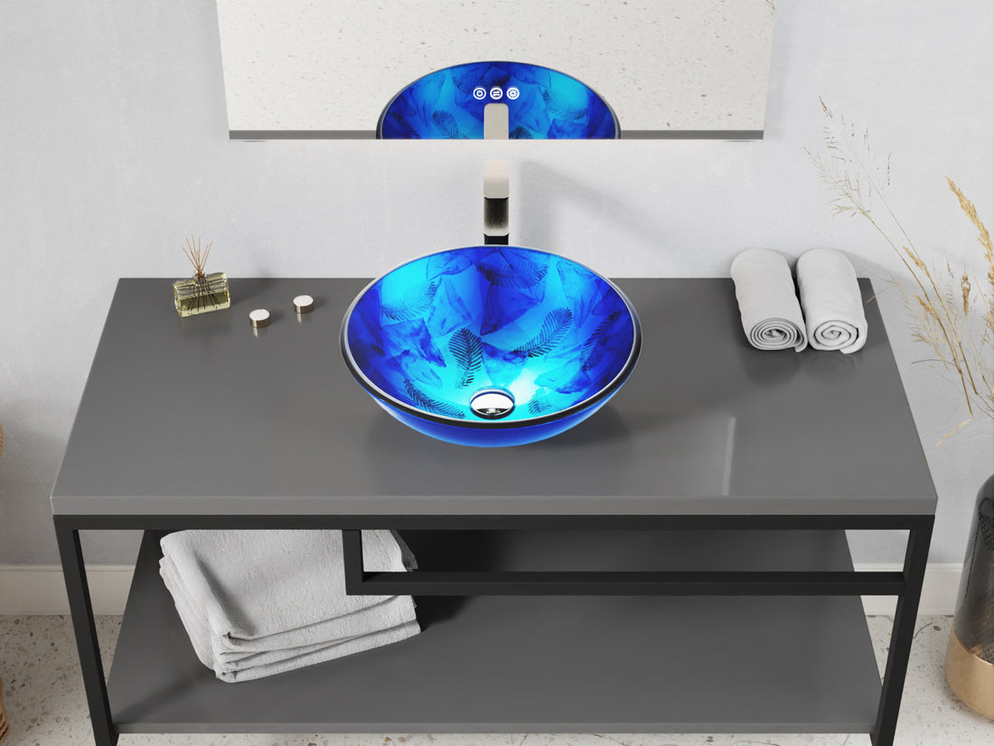 Belissima Round Glass Vessel Bathroom Sink