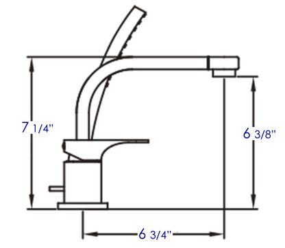 ALFI brand AB2703-BN Brushed Nickel Deck Mounted Tub Filler and Round Hand Held Shower Head