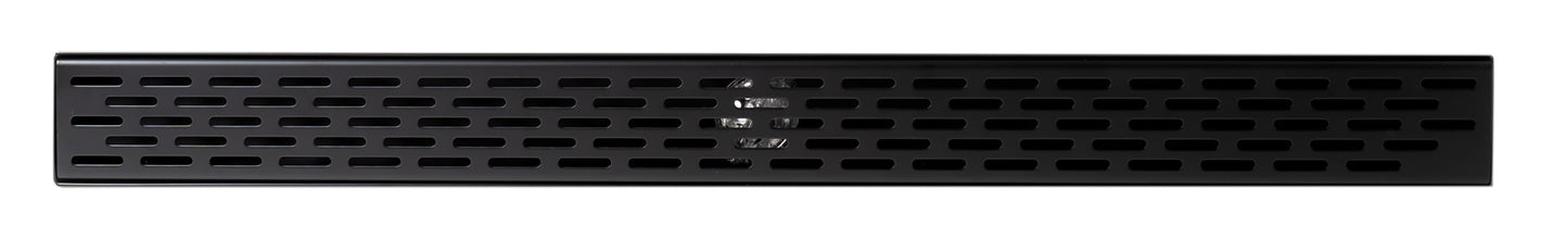 ALFI brand ABLD32C-BM 32" Black Matte Stainless Steel Linear Shower Drain with Groove Holes