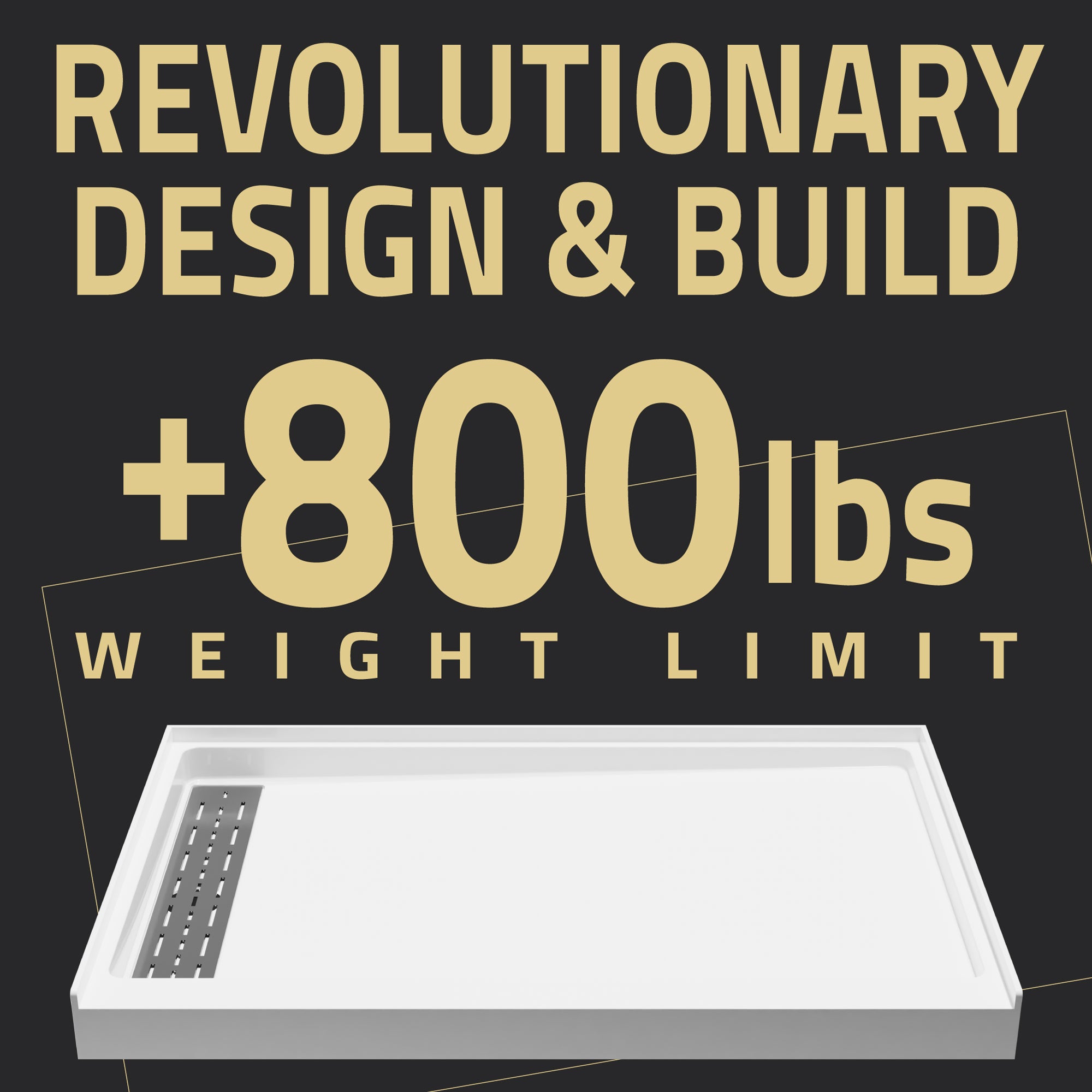 ALEXANDER 48 in. x 32 in. Center Drain Shower Base