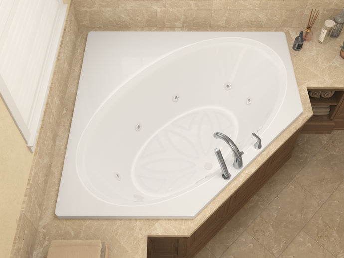 Atlantis Whirlpools Venus 60 x 60 Corner Whirlpool Jetted Bathtub