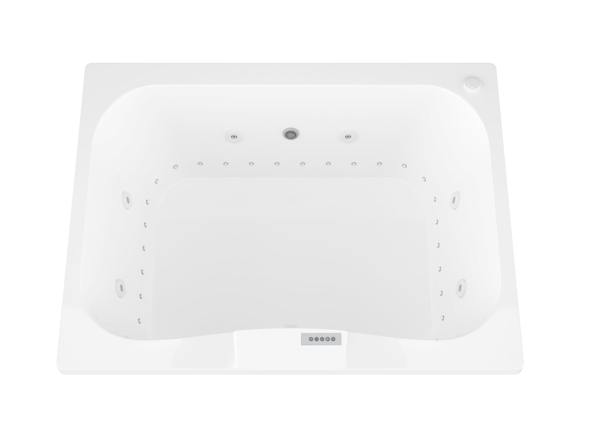 Atlantis Whirlpools Neptune Deluxe Series 47.25 x 59.5in. Air and Whirlpool Jetted Bathtub in White