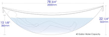 Load image into Gallery viewer, ALFI brand HammockTub1-WM White Matte 79&quot; Acrylic Suspended Wall Mounted Hammock Bathtub