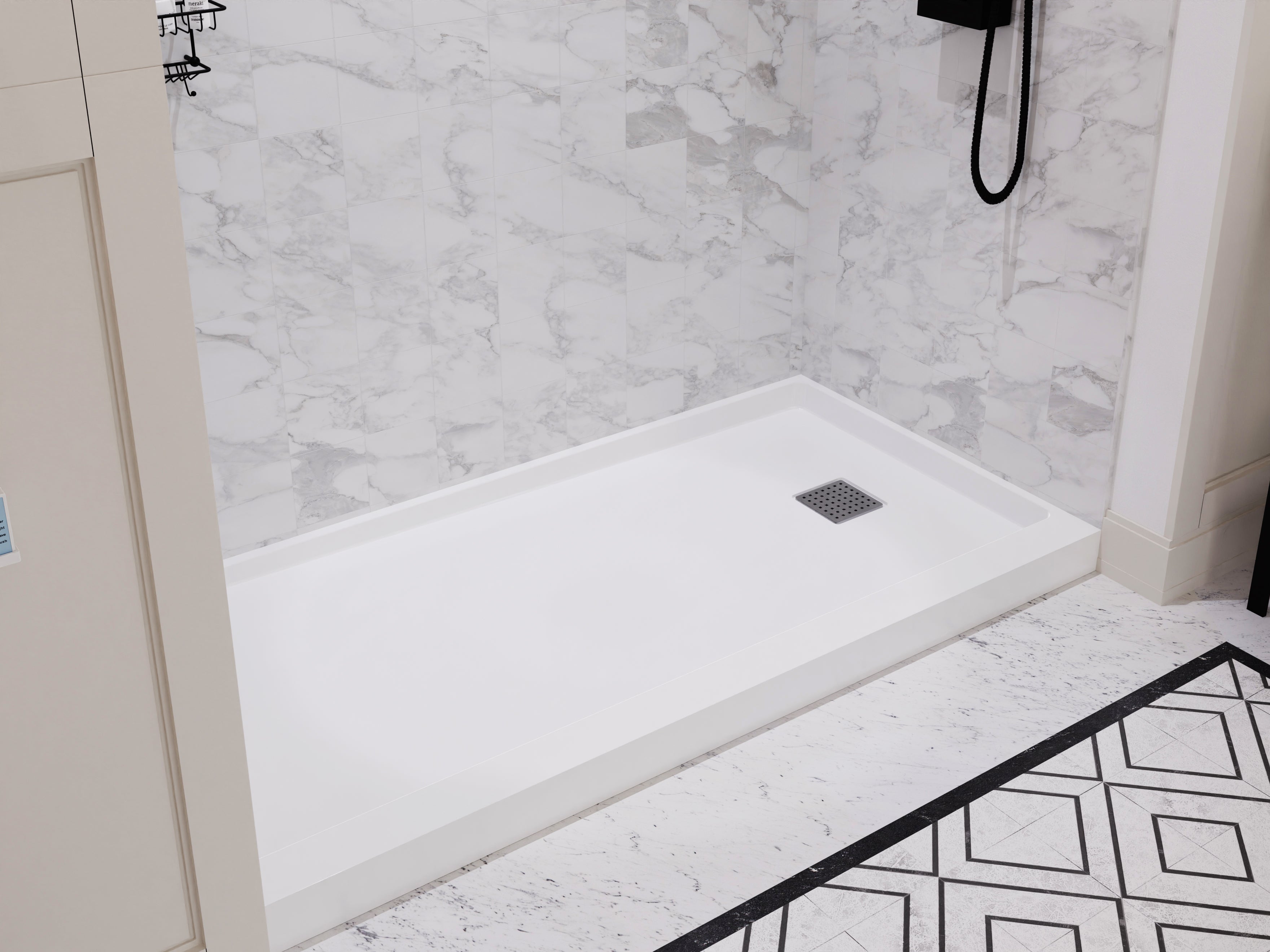 ALEXANDER 60 in. x 30 in. Center Drain Shower Base