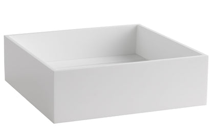 ALFI brand ABRS14S 14" Square White Matte Solid Surface Resin Sink