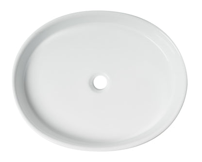 ALFI brand ABC911 White 22" Oval Above Mount Ceramic Sink