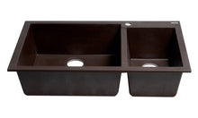 Load image into Gallery viewer, ALFI brand AB3319DI-C Chocolate 34&quot; Double Bowl Drop In Granite Composite Kitchen Sink