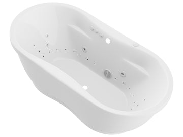 Lori 6 ft. Whirlpool and Air Bath Tub in White