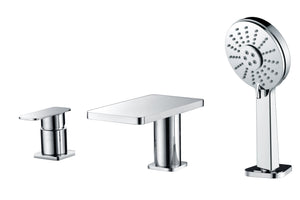 ALFI brand AB2879-PC Polished Chrome Deck Mounted Tub Filler with Hand Held Showerhead