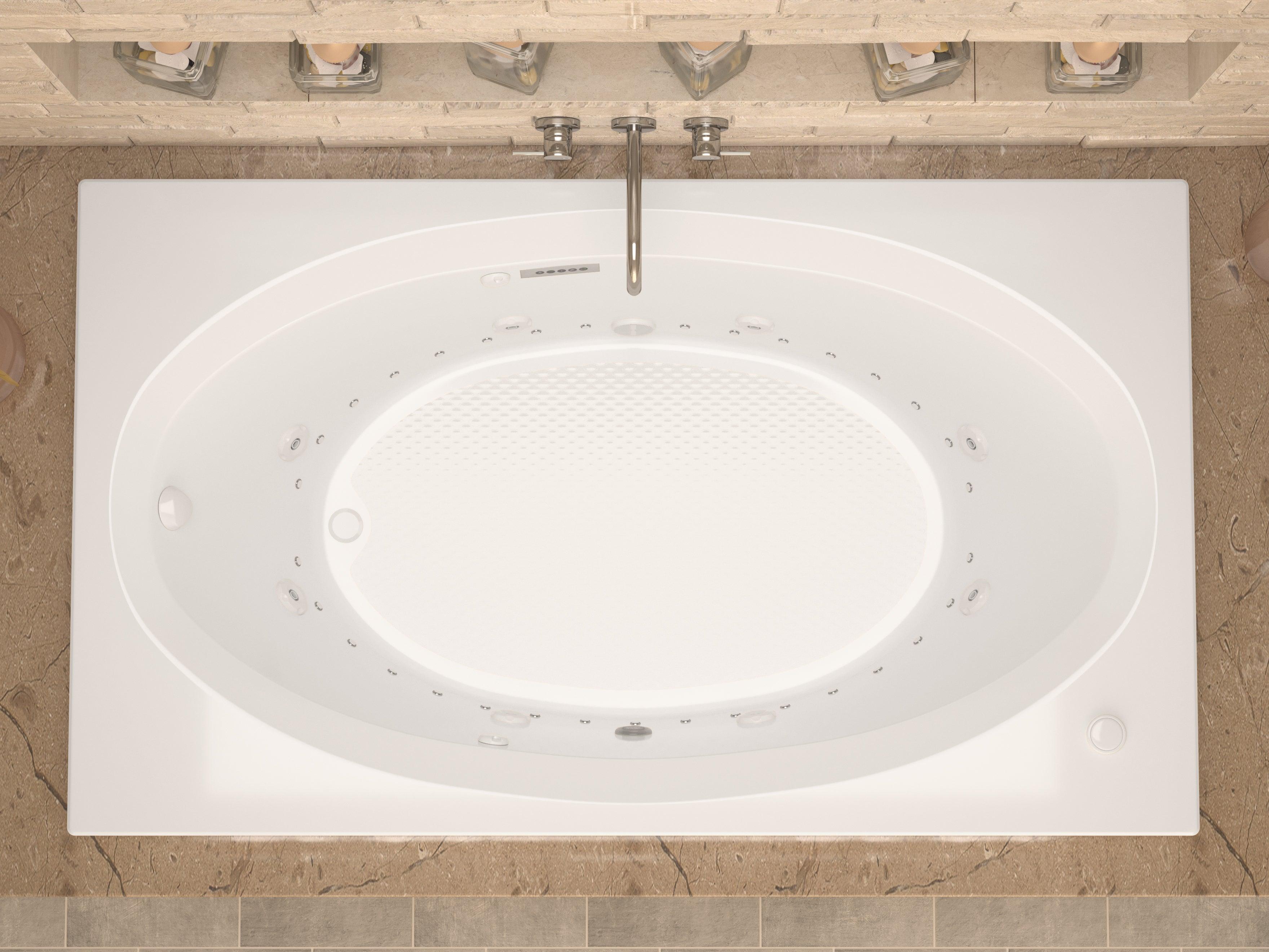 Atlantis Whirlpools Vogue Deluxe Series 42 x 59.625in. Air and Whirlpool Jetted Bathtub in White