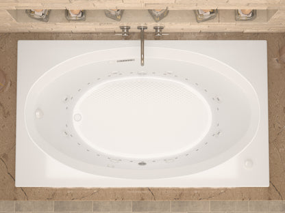 Atlantis Whirlpools Vogue Deluxe Series 42.625 x 83.75in. Air and Whirlpool Jetted Bathtub in White