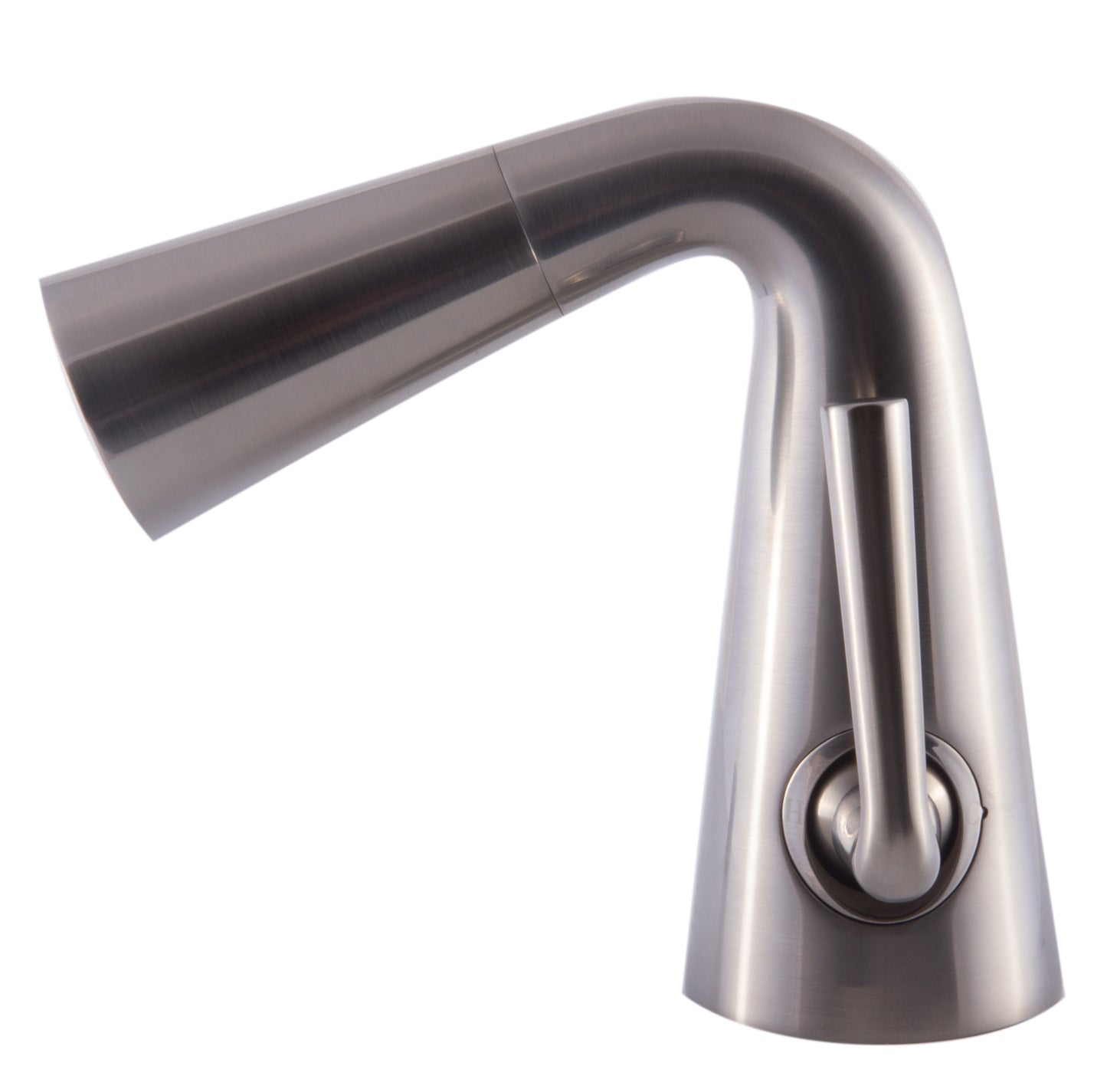 ALFI brand AB1788-BN Brushed Nickel Single Hole Cone Waterfall Bathroom Faucet