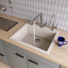 Load image into Gallery viewer, ALFI brand AB2420DI-B Biscuit 24&quot; Drop-In Single Bowl Granite Composite Kitchen Sink