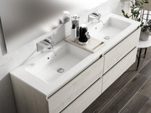 Load image into Gallery viewer, Lucena Bath 64&quot; Décor Tirador Double Vanities in White, Black, Gray or White and Silver. - The Bath Vanities