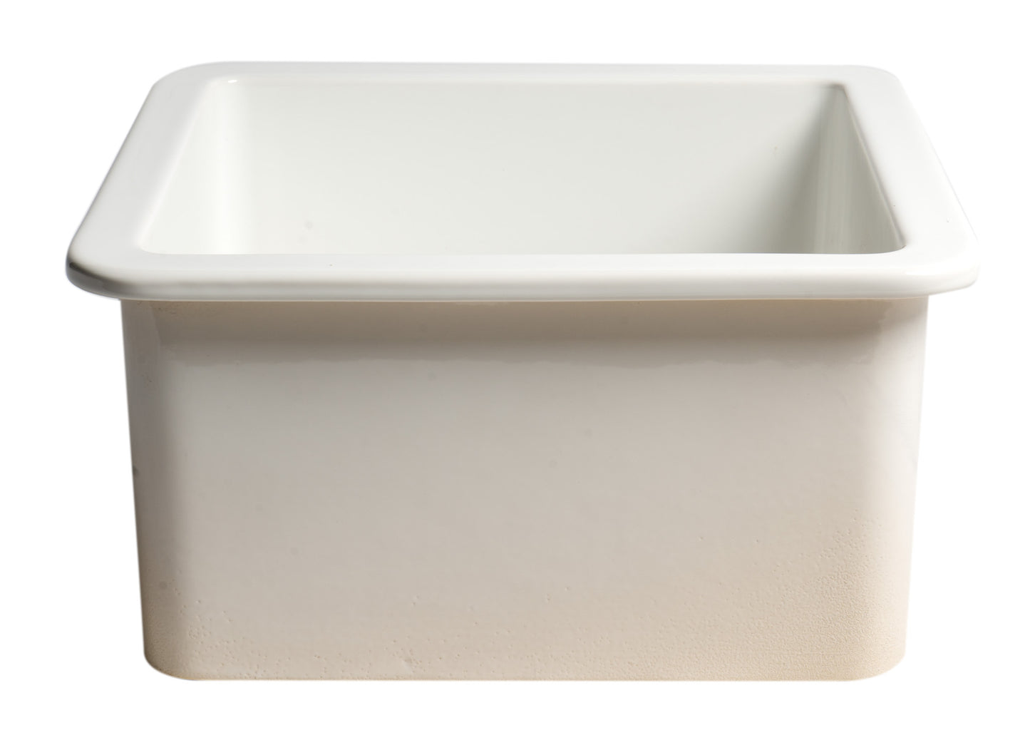 ALFI brand ABF1818S-W White Square 18" x 18" Undermount / Drop In Fireclay Prep Sink