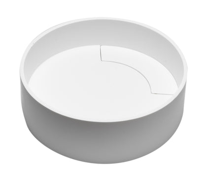 ALFI brand ABRS15R 15" Round White Matte Solid Surface Resin Sink