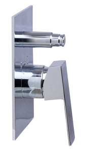 ALFI brand AB5601-PC Polished Chrome Shower Valve Mixer with Square Lever Handle and Diverter