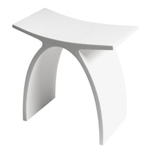 Load image into Gallery viewer, ALFI brand ABST77 Arched White Matte Solid Surface Resin Bathroom / Shower Stool