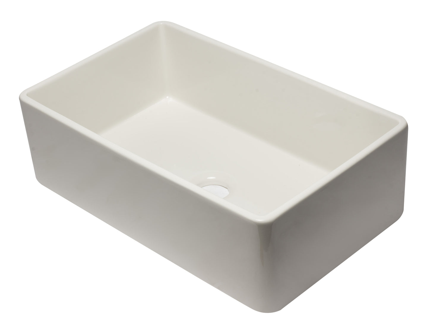 ALFI brand AB3320SB-B 33 inch Biscuit Reversible Single Fireclay Farmhouse Kitchen Sink