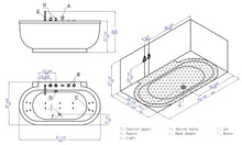 Load image into Gallery viewer, EAGO AM128ETL 6 ft Acrylic White Whirlpool Bathtub w Fixtures