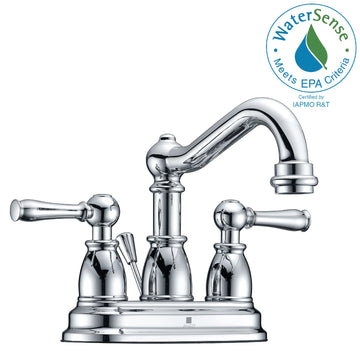 Edge Series 4 in. Centerset 2-Handle Mid-Arc Bathroom Faucet in Polished Chrome