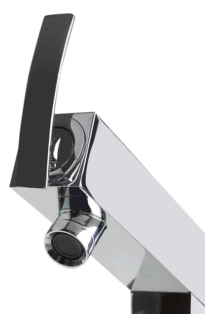 ALFI brand AB2728-PC Polished Chrome Floor Mounted Tub Filler + Mixer /w additional Hand Held Shower Head