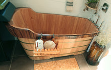 Load image into Gallery viewer, ALFI brand AB1148 59&quot; Free Standing Wooden Bathtub with Chrome Tub Filler