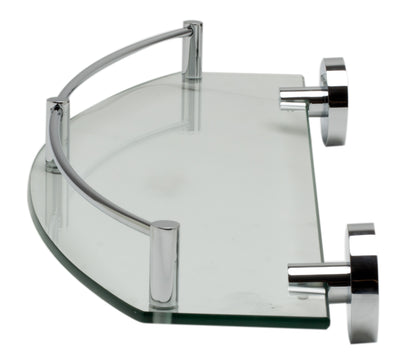 ALFI brand AB9547 Polished Chrome Wall Mounted Glass Shower Shelf Bathroom Accessory