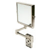 ALFI brand ABM8WS-BN 8"  Square Wall Mounted 5x Magnify Cosmetic Mirror