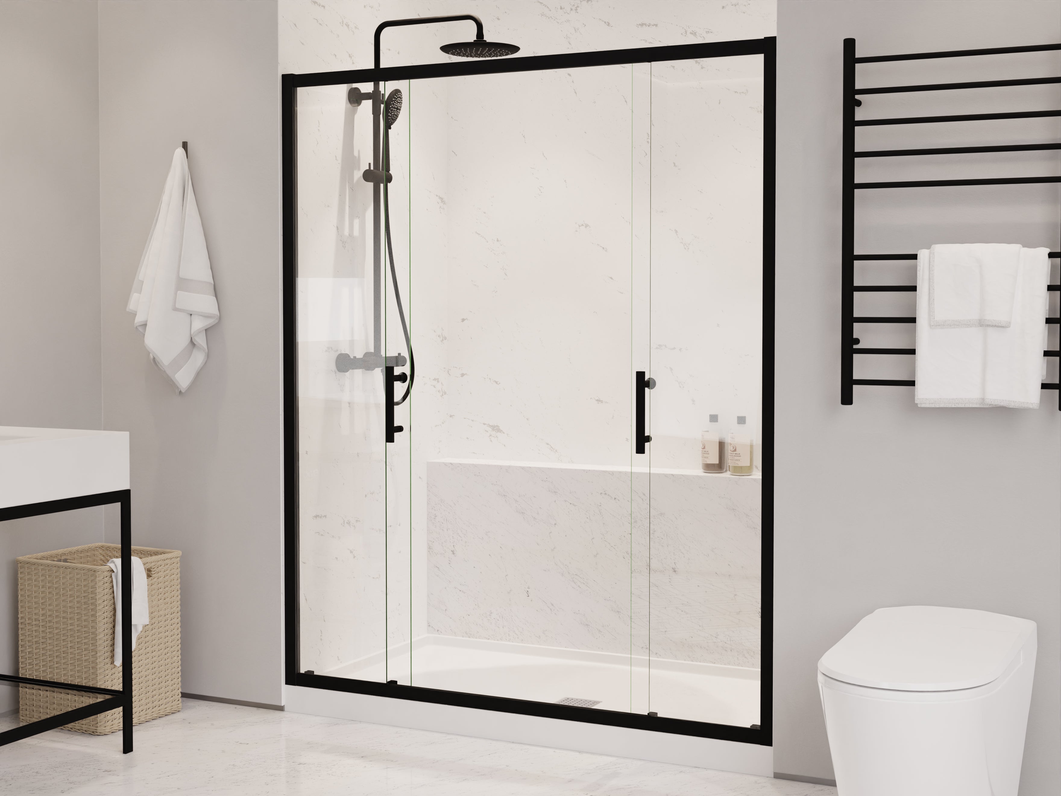 ANZZI Enchant 70-in. x 60.4-in. Framed Sliding Shower Door