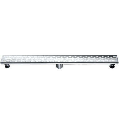 ALFI brand ABLD32C 32" Modern Stainless Steel Linear Shower Drain with Groove Holes